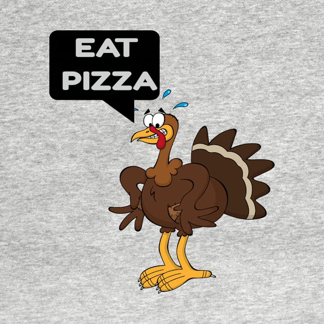 eat pizza turkey thanksgiving gift by rami99